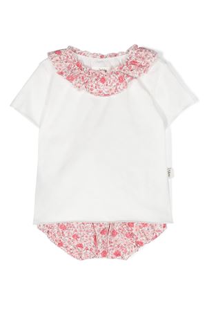 T-shirt e pantaloncini a fiori in cotone TEDDY & MINOU KIDS | E24CP029M01101037